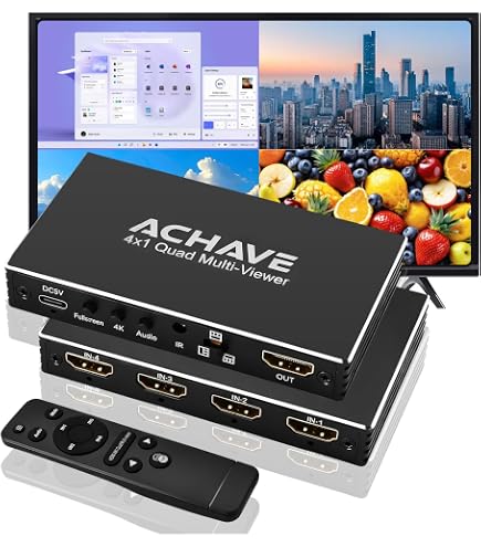 Amazon.co.jp: HDMI画面分割切替器 8入力1出力 4K2K解像度 1モニターで